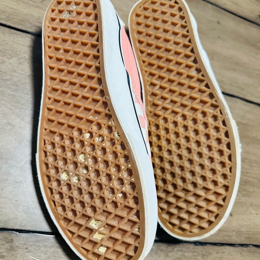 Vans Pink and White Checkered Slip-Ons - Picture 2 of 4